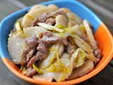 韭黄肉丝炒年糕的做法
